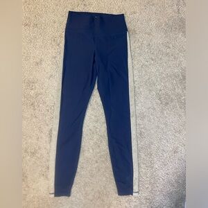 Spiritual Gangster Navy leggings with gold stripe